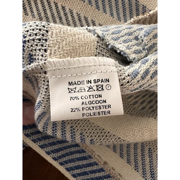 Vilagallo Open Front Cardigan Sweater Size Large (44) Stripped Knit Coverup - Picture 9 of 16